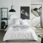 Bedding set - TODAY - JAVA - 2 people - 240x220 cm - Cotton - New York print - White