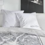 Bedding set - TODAY - JAVA - 2 people - 240x220 cm - Cotton - New York print - White - Image 3