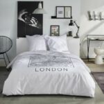 Bedding set - TODAY - JAVA - 2 people - 240x220 cm - Cotton - London print - White