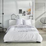 Bedding set - TODAY - JAVA - 2 people - 240x220 cm - Cotton - Paris print - White