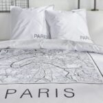 Bedding set - TODAY - JAVA - 2 people - 240x220 cm - Cotton - Paris print - White - Image 3