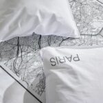 Bedding set - TODAY - JAVA - 2 people - 240x220 cm - Cotton - Paris print - White - Image 4