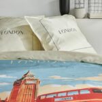 Bedding set - TODAY - JAVA - 2 people - 240x220 cm - Cotton - London print - Off-white - Image 2