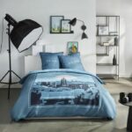 Bedding set - TODAY - JAVA - 2 people - 240x220 cm - Cotton - New York print - Blue