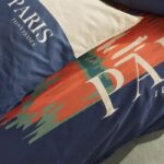 Bedding set - TODAY - JAVA - 2 people - 240x220 cm - Cotton - Paris print - Blue - Image 4