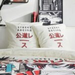 Bedding set - TODAY - JAVA - 2 people - 240x220 cm - Cotton - Street racing print - White - Image 3