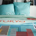 Bedding set - TODAY - JAVA - 2 people - 240x220 cm - Cotton - Tokyo print - Blue - Image 3