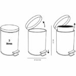 Bathroom trash can - TODAY - UTILITY - 3 L - Ø 17 xx H 25 cm - Polypropylene - Soft Blue - Image 4