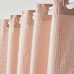 Waffle Shower Curtain - Pink - Polyester - 180 x 200 cm - 12 Hooks - UTILITY - TODAY - Image 2