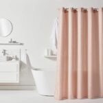 Waffle Shower Curtain - Pink - Polyester - 180 x 200 cm - 12 Hooks - UTILITY - TODAY