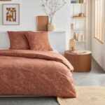 Bedding set - TODAY Crazy - Floral print - 2 people - 220 x 240 cm - Orange