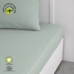 Fitted sheet - TODAY - 160 x 200 cm + 30 cm - Cotton - Organic Celadon