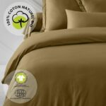Bedding set - TODAY - 220 x 240 cm - Organic cotton - Bronze - 2 pillowcases included
