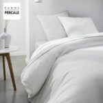 TODAY PRESTIGE TODAY Bed Parliament - 220 x 240 cm - 2 people - 100% percale lace finish - chalk