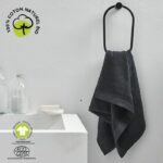 Bath towel - TODAY - 50 x 90 cm - Cotton - Organic Charcoal