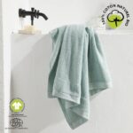 Maxi bath towel - TODAY - 90 x 150 cm - Cotton - Organic Celadon