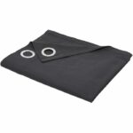 Curtain with eyelets - 140x240 - charcoal - Today Essential - 356503 - Image 3