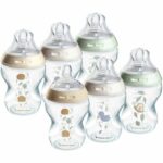 TOMMEE TIPPEE - Pack of 6 Closer to Nature bottles - Anti-Colic valve teat - 260ml - Multicolor