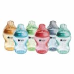 Tommee Tippee - Pack of 6 Closer to Nature bottles - Anti-Colic valve teat - 260ml - Fluorescent multicolour