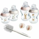 Tommee Tippee - Closer to Nature Baby Bottles - Nipple Mimicking Maternal Breast with Anti-Colic Valve - Pink