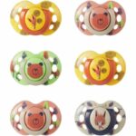 Pacifiers - TOMMEE TIPPEE - FUN - 6-18 months - Pack of 6 - Symmetrical Orthodontic Shape - BPA-free Silicone