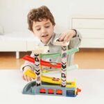 Racing Circuit - TOP BRIGHT - 4 Racing Cars - 4 Ramps - 2 Parking Levels - Gas Station - Image 3