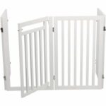 TRIXIE Barriere with door - 60/160 x 81 cm - White - For dog