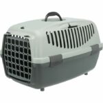TRIXIE Capri 3 Transport Box - S - 40 x 38 x 61 cm - Anthracite, grey and green - For dogs