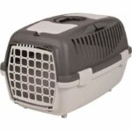 TRIXIE Carrying box Capri 2 - XS-S: 37x34x55 cm - Light gray and dark gray - For dog and cat