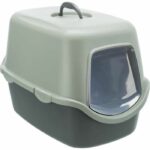 TRIXIE Vico litter box - Lid - Recycled - 40 × 40 × 56 cm - Anthracite and gray-green