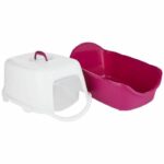 TRIXIE Vico litter box - Lid - 40 × 40 × 56 cm - Berry and white – Bild 4