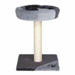 TRIXIE Tarifa Cat tree Height 52 cm gray and black plush and natural sisal - Image 2