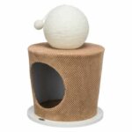 TRIXIE cozy shelter - With scratching ball - ø 36 × 50 cm - Taupe - Image 2