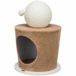 TRIXIE cozy shelter - With scratching ball - ø 36 × 50 cm - Taupe