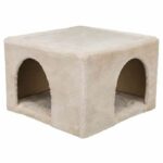 Cozy plush shelter - 36 × 25 × 36 cm - Beige - For rabbits and small rodents - Image 2