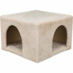 Cozy plush shelter - 36 × 25 × 36 cm - Beige - For rabbits and small rodents