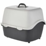 TRIXIE Vico litter box - 40 x 40 x 56 cm - Dark gray and light gray - for cats - Image 2