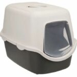 TRIXIE Vico litter box - 40 x 40 x 56 cm - Dark gray and light gray - for cats