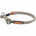 TRIXIE BE NORDIC semi-choke collar - Leather - L-XL 55 cm - ø 10 mm - Gray