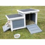 Trixie Clapier Habitat Natura - 70 x 43 x 45 cm - with two entries - white and gray - for rabbit - Image 3