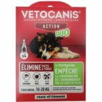 Pipettes - VETOCANIS - x4 Anti-flea and tick Duo Pipettes 134mg/40mg for Medium Dogs