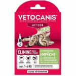 VETOCANIS Anti-flea and anti-tick pipettes Duo - 2 pipettes for 5 weeks of protection - For cat