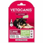VETOCANIS Anti-flea and anti-tick Duo Spot on - 2 pipettes - Efficiency 7 weeks - For medium dog