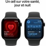 Apple Watch Series 10 GPS - 42mm - Jet Black Aluminum Case - Black Sport Band - M/L - Image 5
