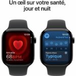 Apple Watch Series 10 GPS - 46mm - Jet Black Aluminum Case - Black Sport Band - S/M - Image 5