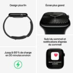Apple Watch Series 10 GPS - 46mm - Silver Aluminum Case - Denim Sport Band - M/L - Image 3