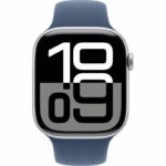 Apple Watch Series 10 GPS + Cellular - 46mm - Silver Aluminum Case - Denim Sport Band - M/L - Image 2