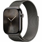 Apple Watch Series 10 GPS + Cellular - 46mm - Slate Titanium case - Slate Milanese Loop strap - S/M
