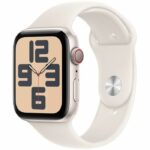 Apple Watch SE GPS + Cellular - 44mm - Starlight Aluminum Case - Starlight Sport Band - M/L