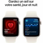 Apple Watch SE GPS + Cellular - 44mm - Starlight Aluminum Case - Starlight Sport Band - M/L - Image 5